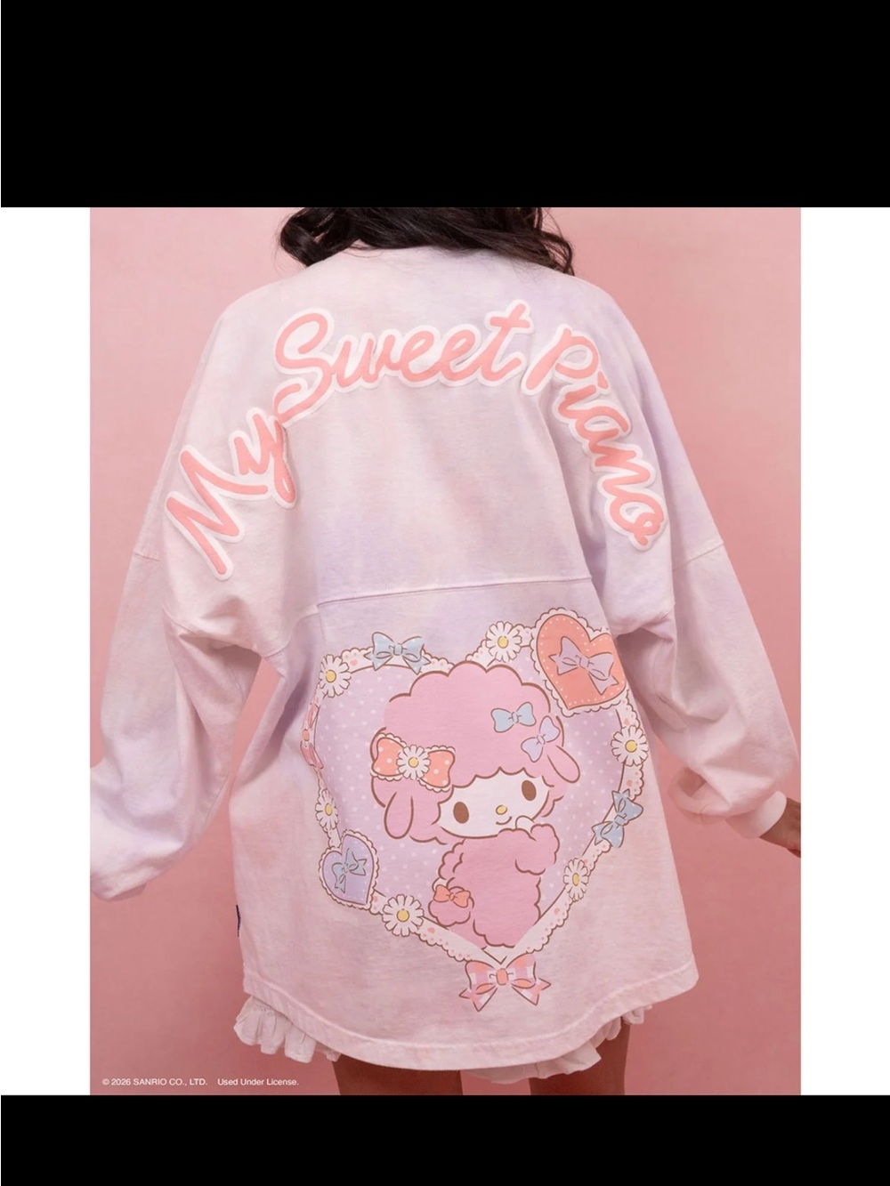 Sanrio Pink My Sweet Piano Graphic Long-Sleeve Top